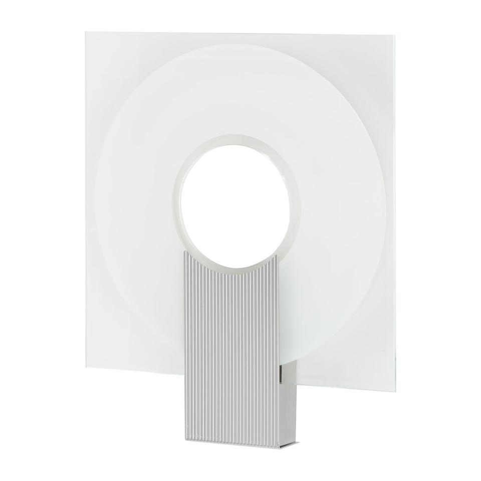 Applique murale Q - Verre / Métal Blanc 1 ampoule
