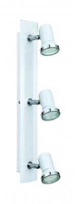 Réglette 3 spots LED orientable de salle de bain
