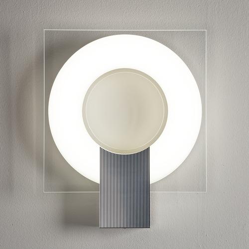 Applique murale Q - Verre / Métal Blanc 1 ampoule