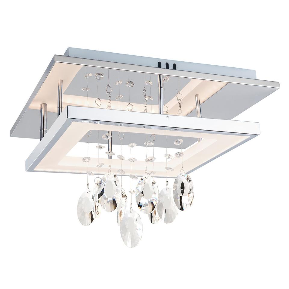 LED-Plafonnier Alva II - verre / métal - 2-ampoule