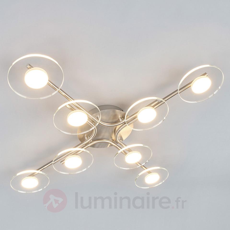 Luminaire pour cuisine LED croisé Tiam à 8 lampes