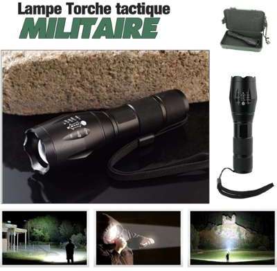 Lampe torche Tactique Militaire ultra-puissante