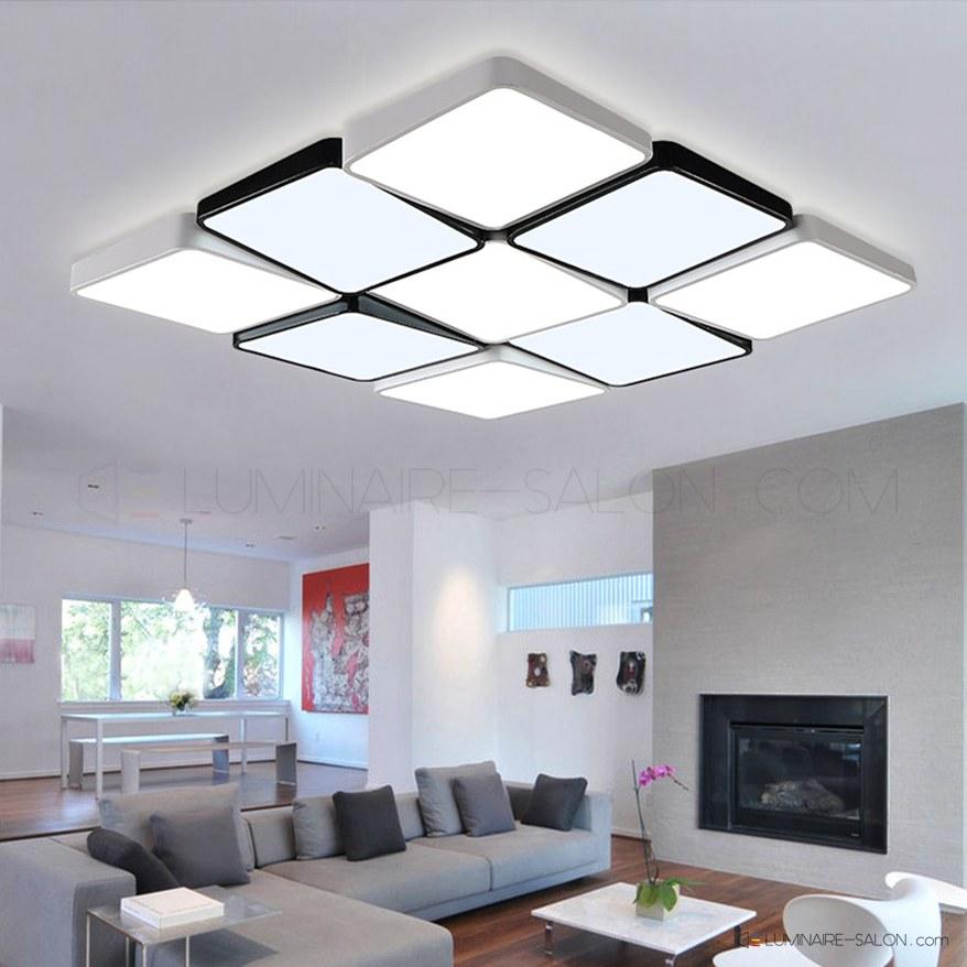 Plafonnier LED design carreaux Chess