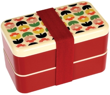 Lunchbox / Bento plastique 2 niveaux élastique mot