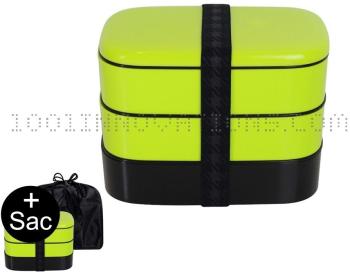 Boîte repas Bento 3 compartiments 1 2L Sac - Vert Boîte repas Bento 3 compartiments