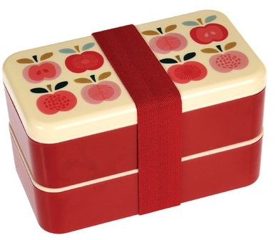 Lunchbox / Bento plastique 2 niveaux élastique mot
