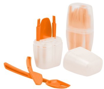 Set 4 Couverts Transportables - Orange Set 4 Couverts Transportables