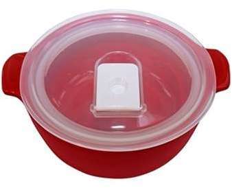 Plat rond hermétique céramique cerise 1 9 L Appolia Plat rond hermétique céramique