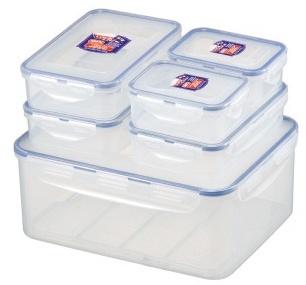 6 boîtes de conservation sans BPA - Lock & Lock