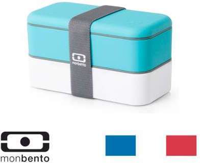 Boîte repas Bento 2 compartiments 1L - Bleu Boîte repas Bento 2 compartiments