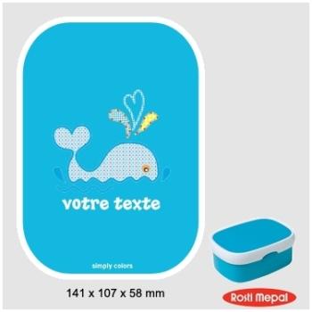 Boite à gouter personnalisable Rosti-Mepal avec mo