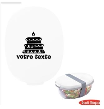 Boite à déjeuner personnalisable avec motif gâteau