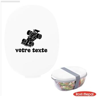 Boite à déjeuner personnalisable avec motif voitur
