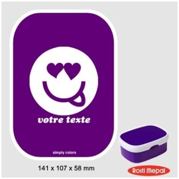 Boite à gouter personnalisable Rosti-Mepal avec mo