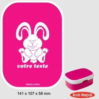 Boite à gouter personnalisable Rosti-Mepal avec mo