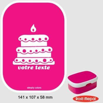Boite à gouter personnalisable Rosti-Mepal avec motif Boite à gouter personnalisable