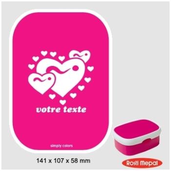 Boite à gouter personnalisable Rosti-Mepal avec mo