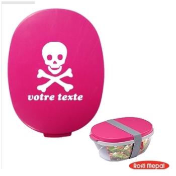 Boite à déjeuner personnalisable avec motif tête d