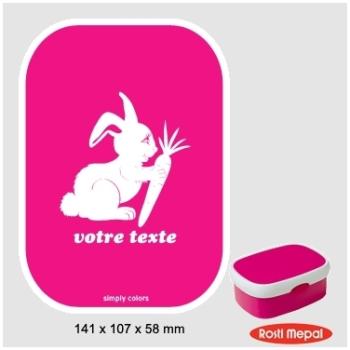 Boite à gouter personnalisable Rosti-Mepal avec mo