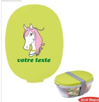 Boite à déjeuner personnalisable avec motif cheval