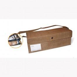 Sac repas isotherme en toile de jute Sac repas isotherme en toile