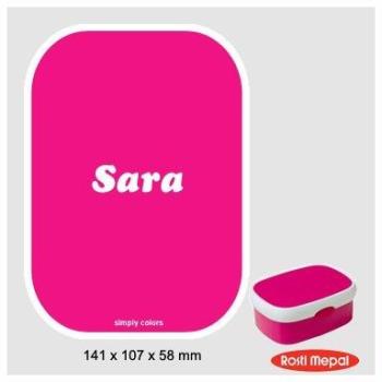 Boîte à goûter personnalisable avec prénom Sara