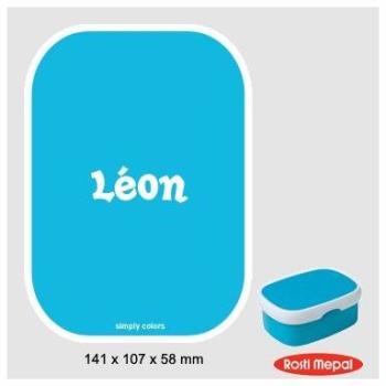 Boîte à goûter personnalisable avec prénom Léon