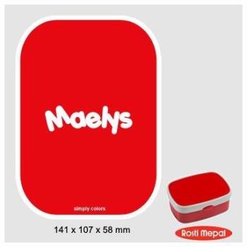 Boîte à goûter personnalisable avec prénom Maelys