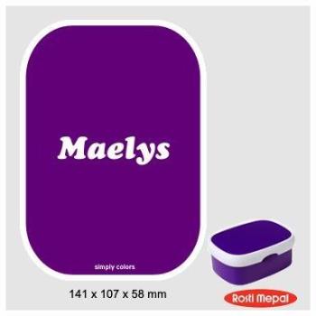 Boîte à goûter personnalisable avec prénom Maelys