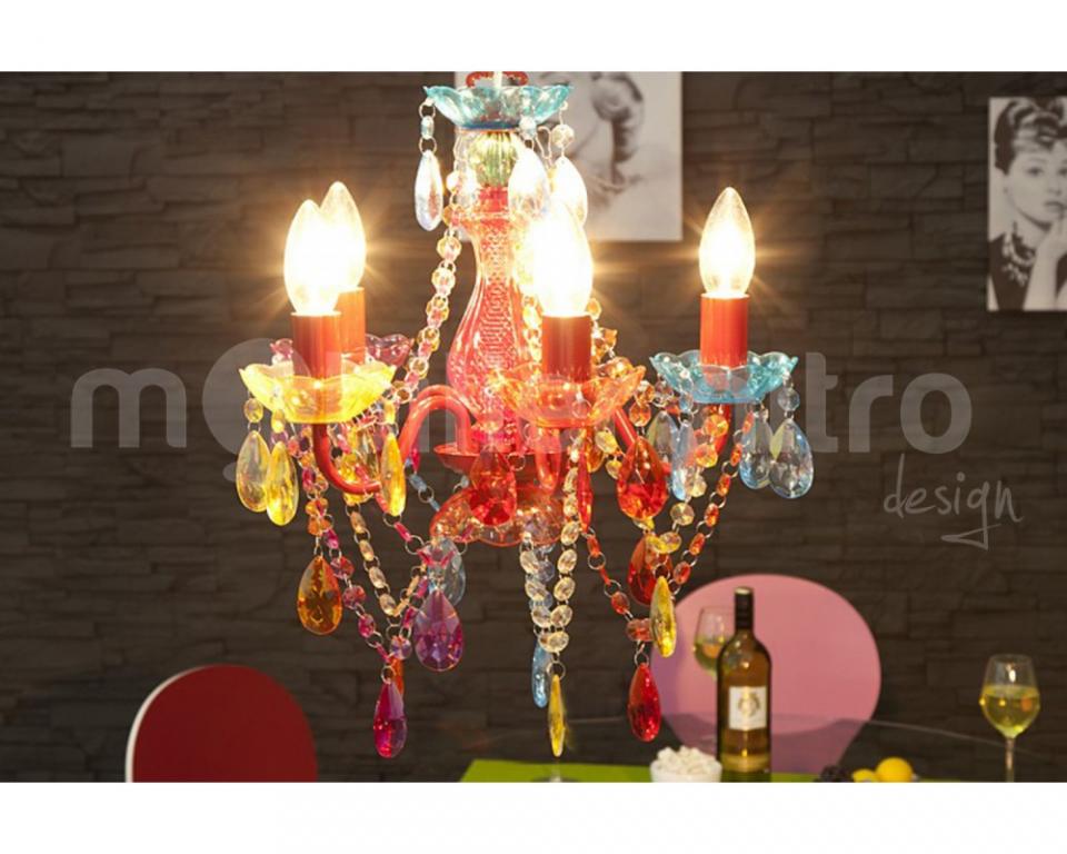 Lustre baroque coloré Adèle