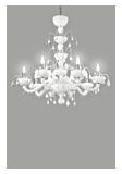 Lustre blanc cristal et verre soufflé Couture L8