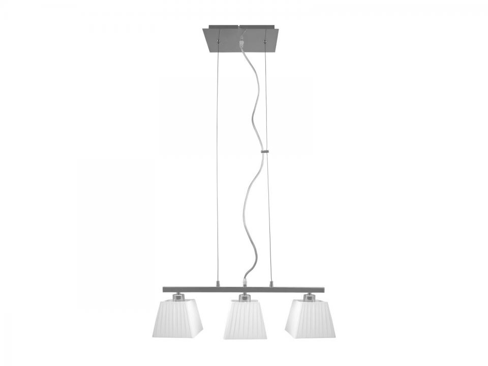 Plafonnier suspendu moderne triple en métal et tissu Plafonnier suspendu moderne