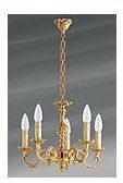 Lustre bronze Louis XV cinq lumières Lustre bronze Louis XV cinq