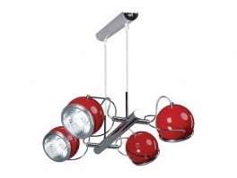 Plafonnier moderne suspendu à 4 spots orientables Ball Plafonnier moderne suspendu