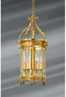 Lanterne de style classique en verre et bronze mas