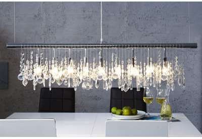 Lustre prismes à cristal à 9 lumières