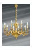 Lustre Louis XVI en bronze doré, huit lumières