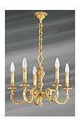 Lustre Louis XV bronze vieil or feuilles et perles Lustre Louis XV bronze vieil