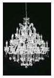 Lustre cristal de Bohème transparent métal chromé