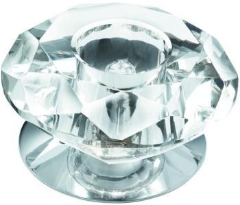 Plafonnier Surface, en chrome et verre clair