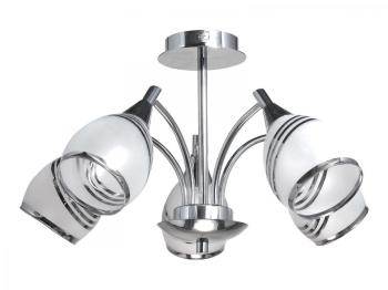 Lustre de 5 ampoules CORSA lumière étincelant en verre Lustre de 5 ampoules CORSA