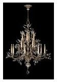 Lustre de cristal en bouquet vieil argent - Collec