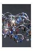 Tiara ovale lustre 24 lumières multicolore en verr