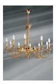 Lustre bronze style Directoire dix lumières Lustre bronze style Directoire