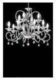 Lustre chrome et cristal diamant
