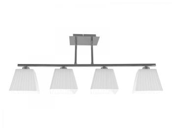 Plafonner décoratif 4x40W en métal et tissu blanc Stella Plafonner décoratif 4x40W
