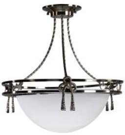 Lustre de plafond demi globe de verre de 57 cm Patra Lustre de plafond demi globe