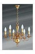 Lustre style hollandais laiton six lumières Lustre style hollandais laiton