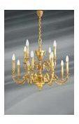 Lustre Louis XVI en bronze doré, douze lumières
