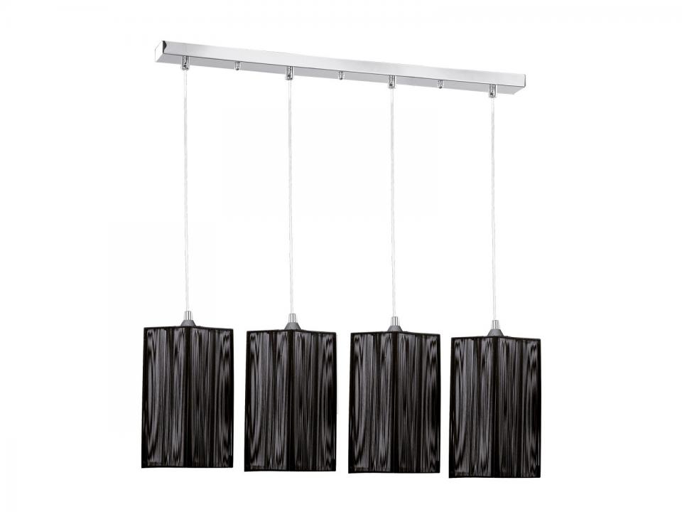 Plafonnier design Atana à 4 spots droit suspendu chrome Plafonnier design Atana à